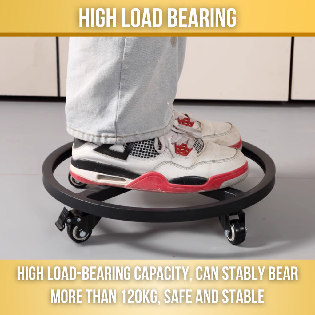 C&C Heavy Duty Gas Tank Trolley Stainless Steel Gas Tank Roller 4 Wheel Gas Tank Stand Roller Troli Tangki Gas