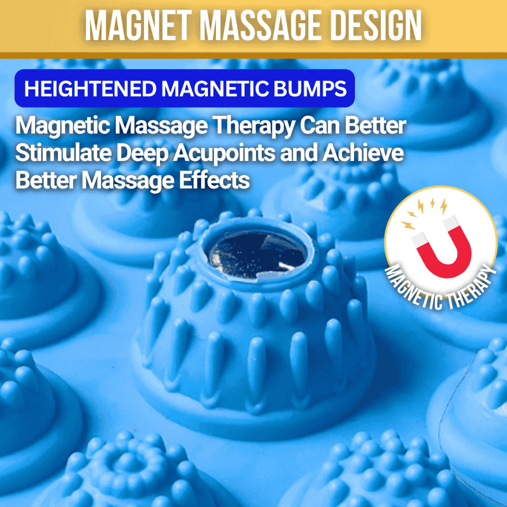 C&C Foot Massage Pad Magnetic Acupressure Mat Round Pressure Board Papan Urut Kaki Batu Pijak