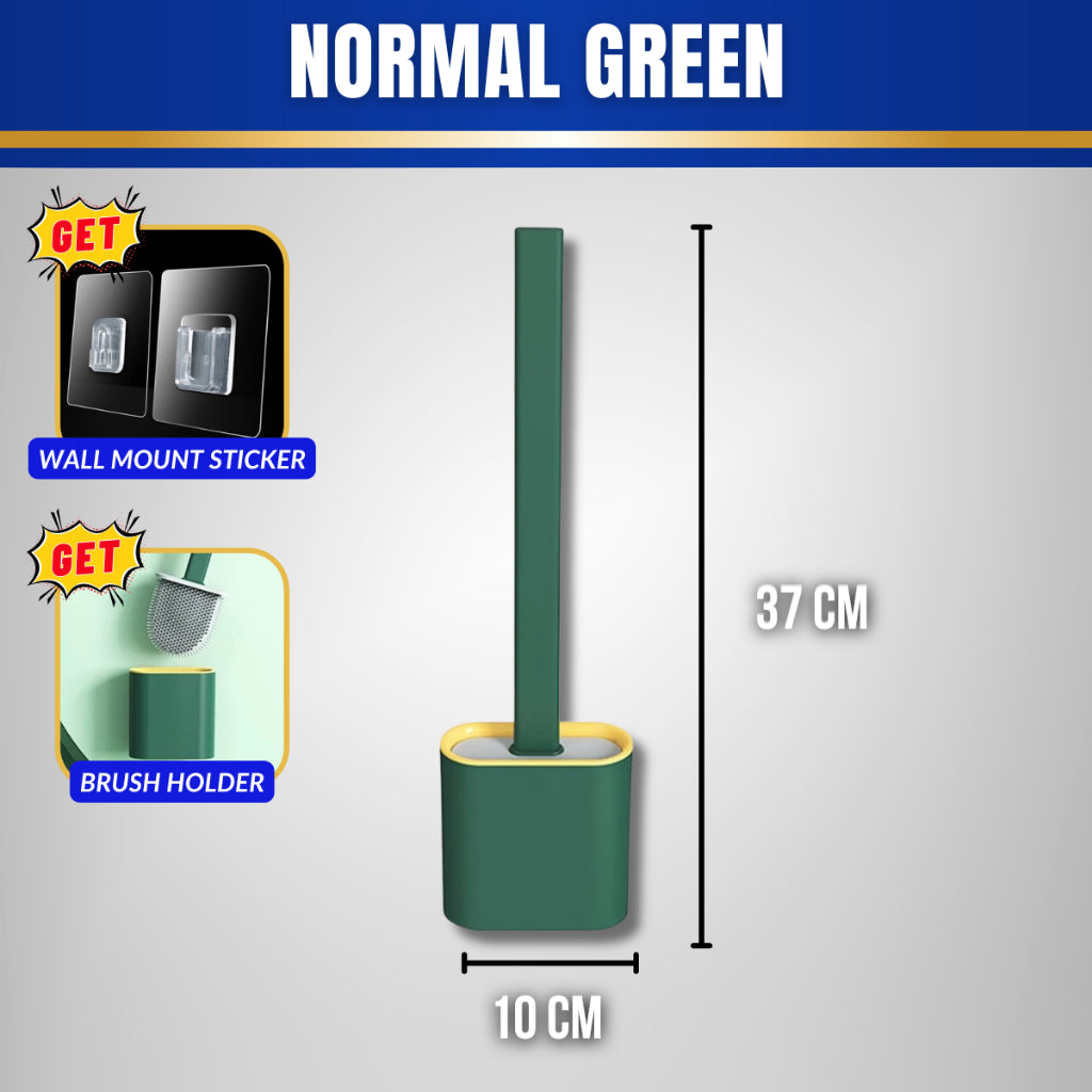 C&C Flexible Silicone Toilet Brush Wall Mounted Toilet Cleaning Brush Deep Cleaning Brush Flexible Bristles