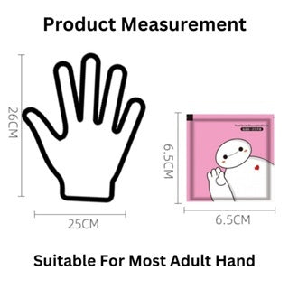 C&C Disposable Plastic Hand Gloves Individual Pack Free Size Glove Sarung Tangan Plastik