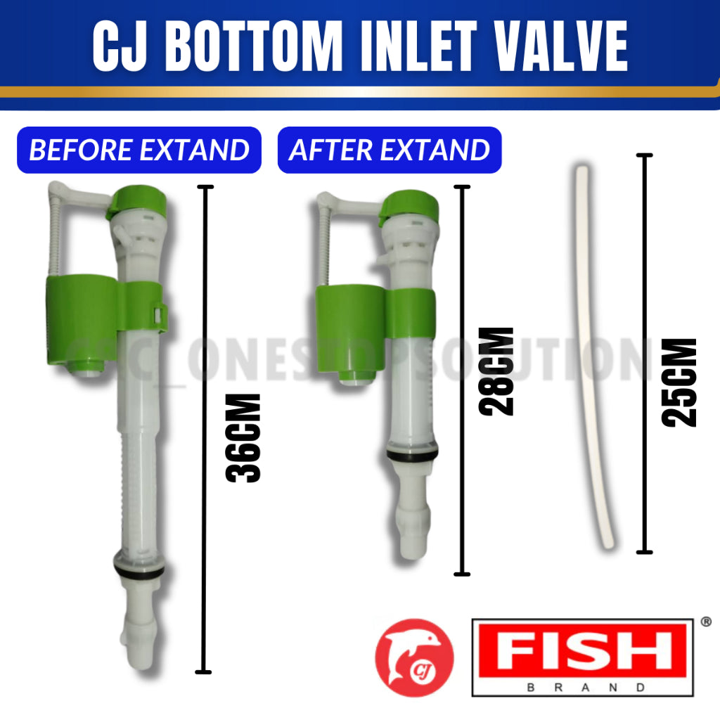 Toilet Water Tank Adjustable Compact Dual Inlet Valve Side Bottom Toilet Cistern Flushing Fill Valve 1/2 inch
