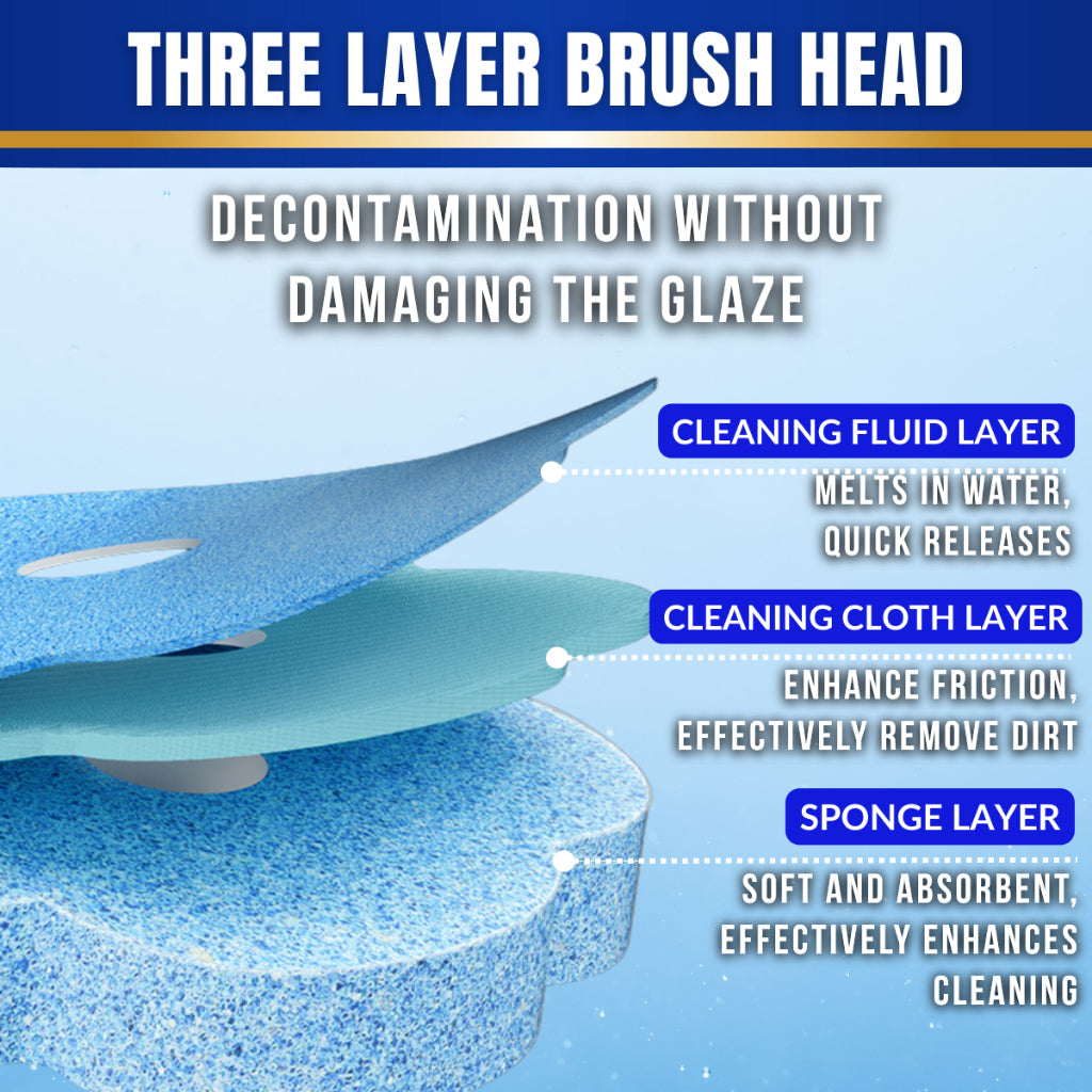 C&C Disposable Toilet Bowl Cleaner Brush With Holder Built-In Cleaning Fluid Brush Head Berus Tandas Pakai Buang