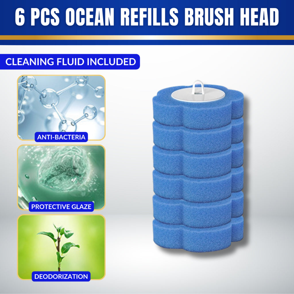 C&C Disposable Toilet Bowl Cleaner Brush With Holder Built-In Cleaning Fluid Brush Head Berus Tandas Pakai Buang