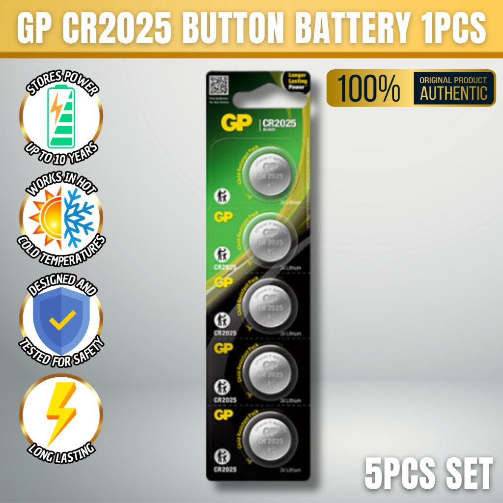 C&C GP CR2025 3V Lithium Battery Coin Cell Button Cell Alarm Gate Car Key Battery Cell