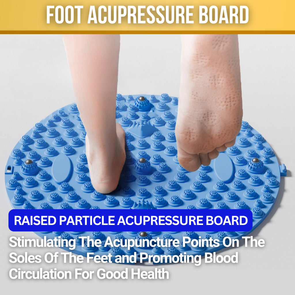 C&C Foot Massage Pad Magnetic Acupressure Mat Round Pressure Board Papan Urut Kaki Batu Pijak