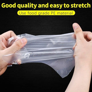 C&C Disposable Plastic Hand Gloves Individual Pack Free Size Glove Sarung Tangan Plastik