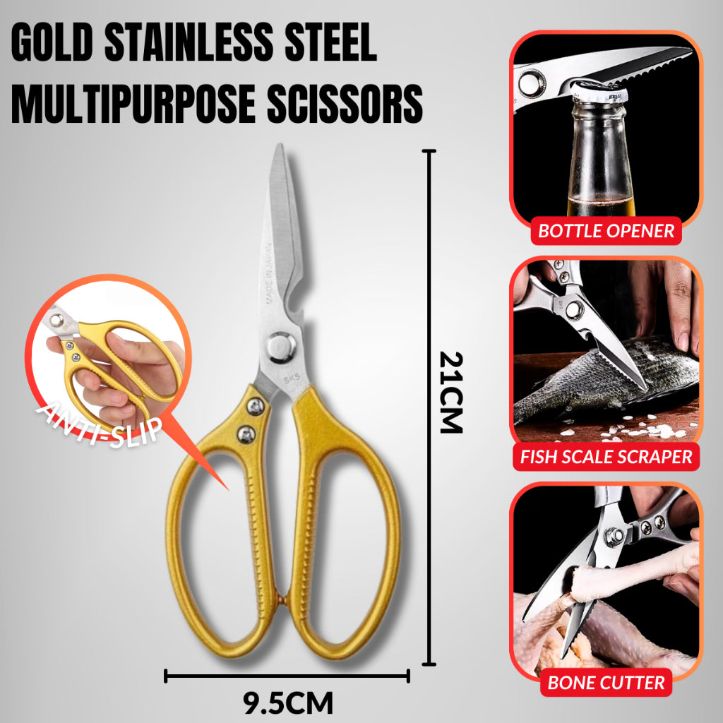 SK5 Japan Multifunction Heavy Duty Scissors Kitchen Shears / Gunting Dapur Heavy Duty Ikan tulang bone daging mea