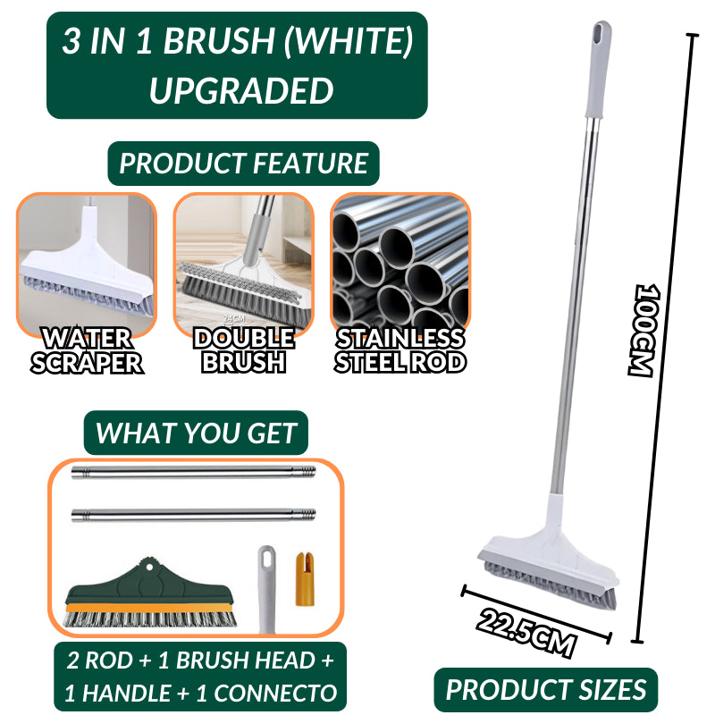 4 in 1 Foldable Broom Dustpan Set Broom Set Water Wiper Penyapu dan Penyodok Set Lantai