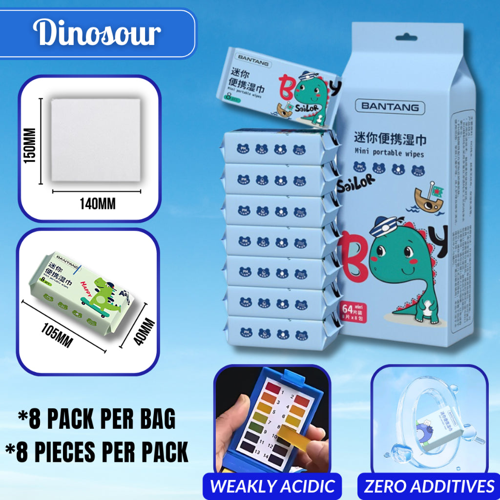 C&C Disposable Mini Baby Wipes Cleaning Wipes Portable Travel Wet Tissue Pocket Size Clean Wet Wipes