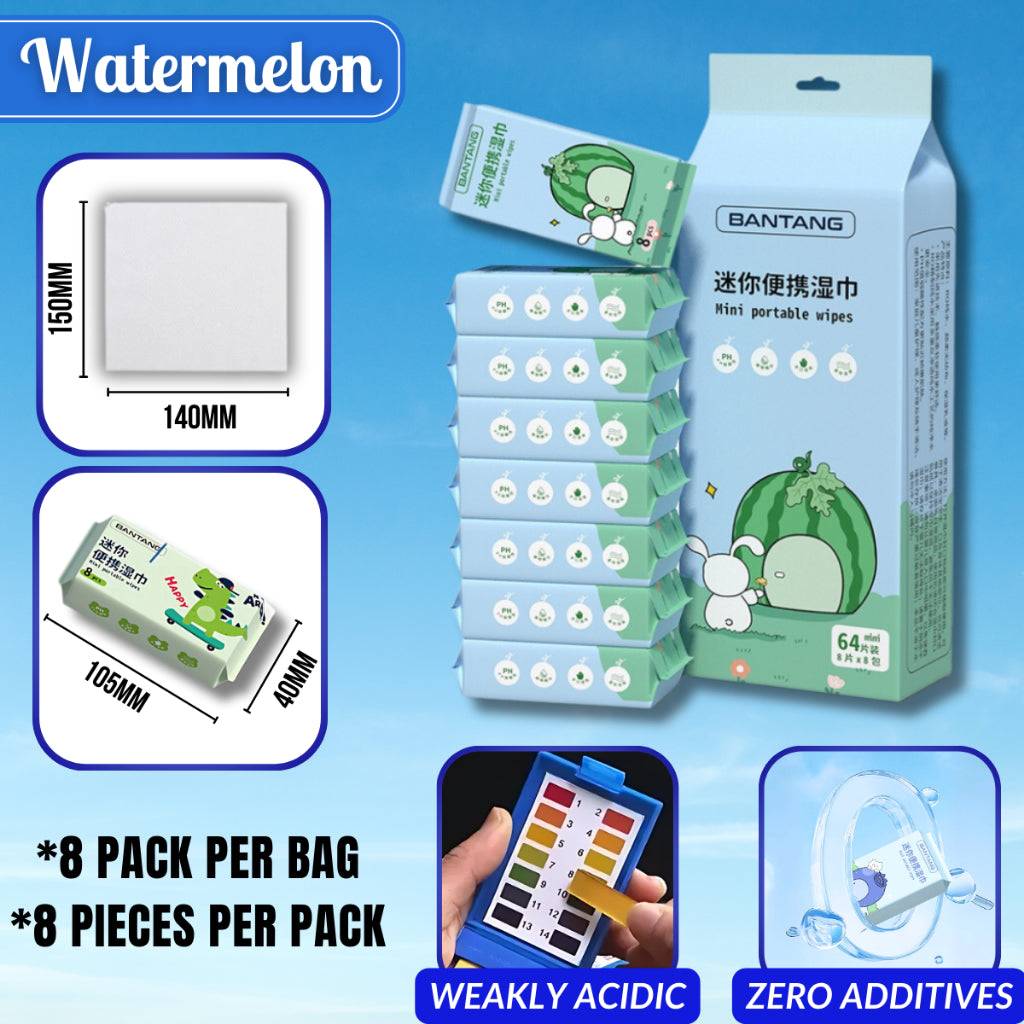 C&C Disposable Mini Baby Wipes Cleaning Wipes Portable Travel Wet Tissue Pocket Size Clean Wet Wipes