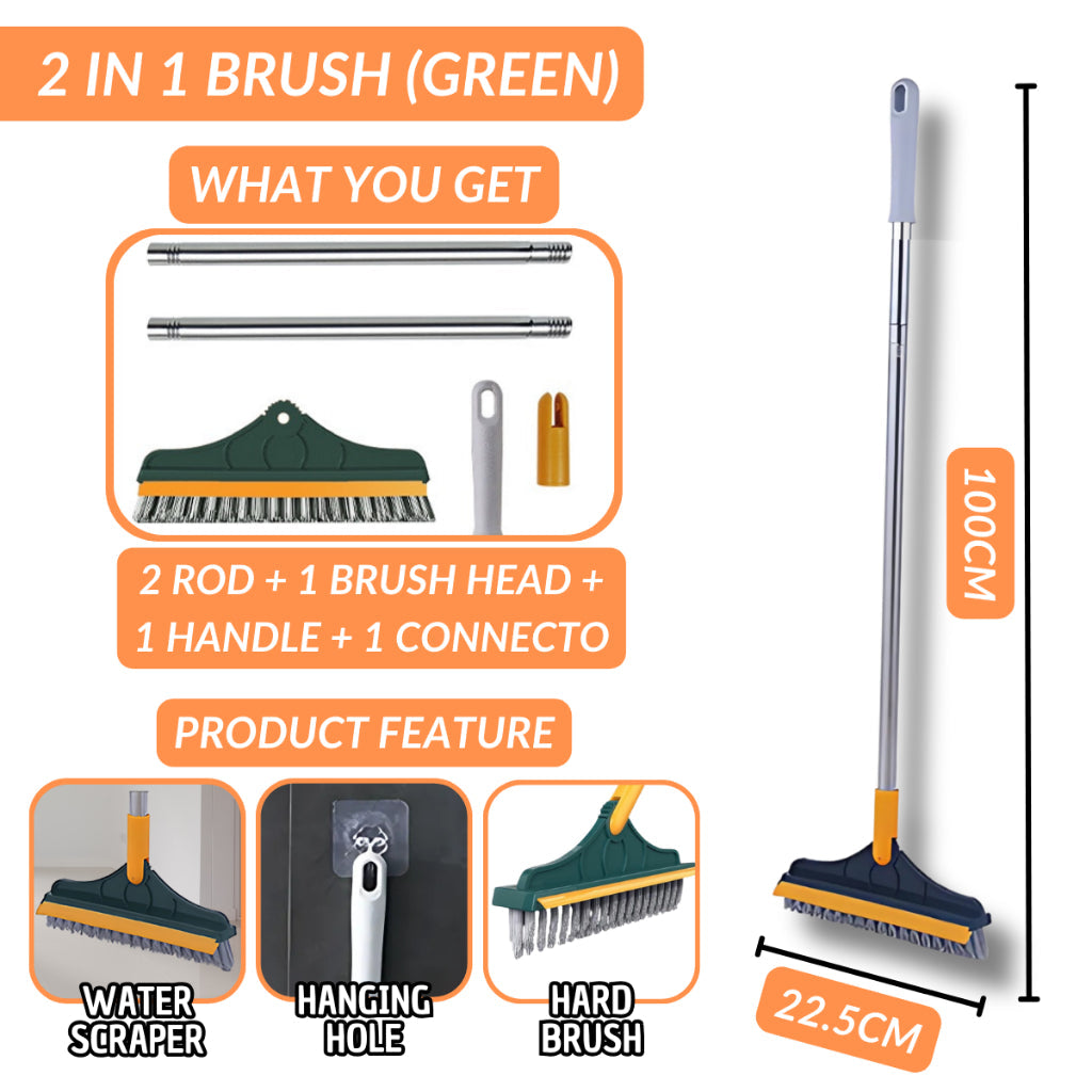 4 in 1 Foldable Broom Dustpan Set Broom Set Water Wiper Penyapu dan Penyodok Set Lantai