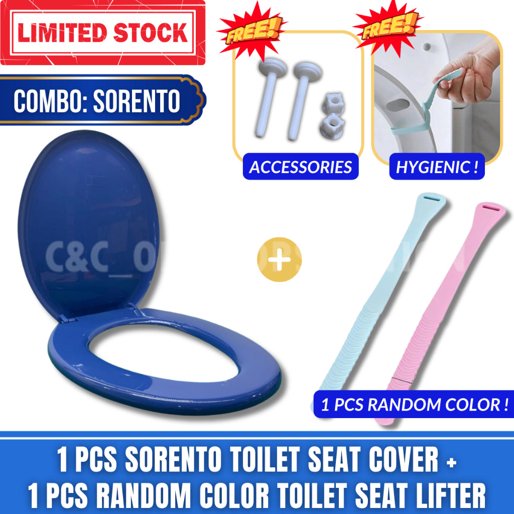 C&C 7Colors Toilet Seat Cover With Screw Plastik Toilet Bowl Seat Cover O Shape Jamban Duduk Penutup Tandas Duduk