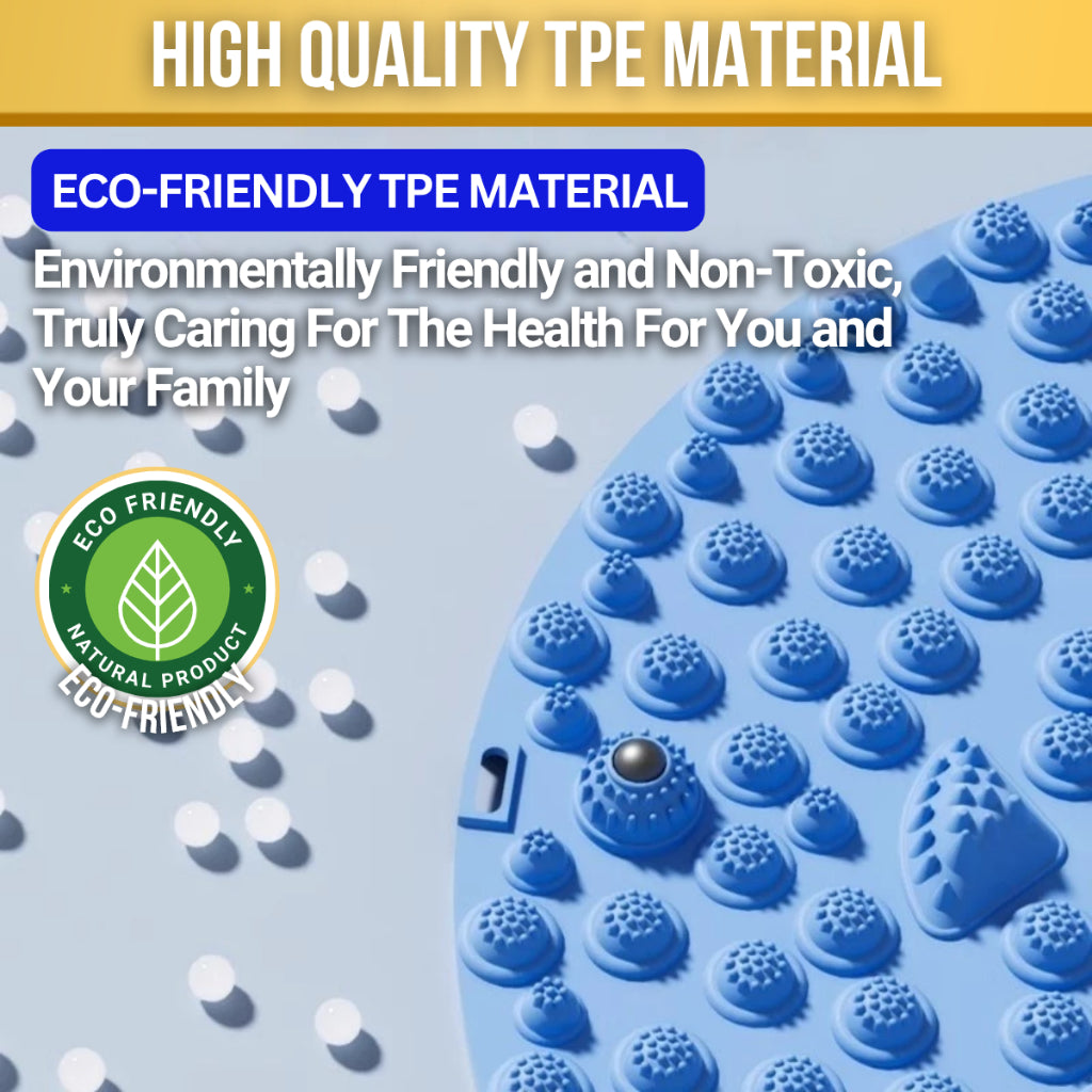 C&C Foot Massage Pad Magnetic Acupressure Mat Round Pressure Board Papan Urut Kaki Batu Pijak