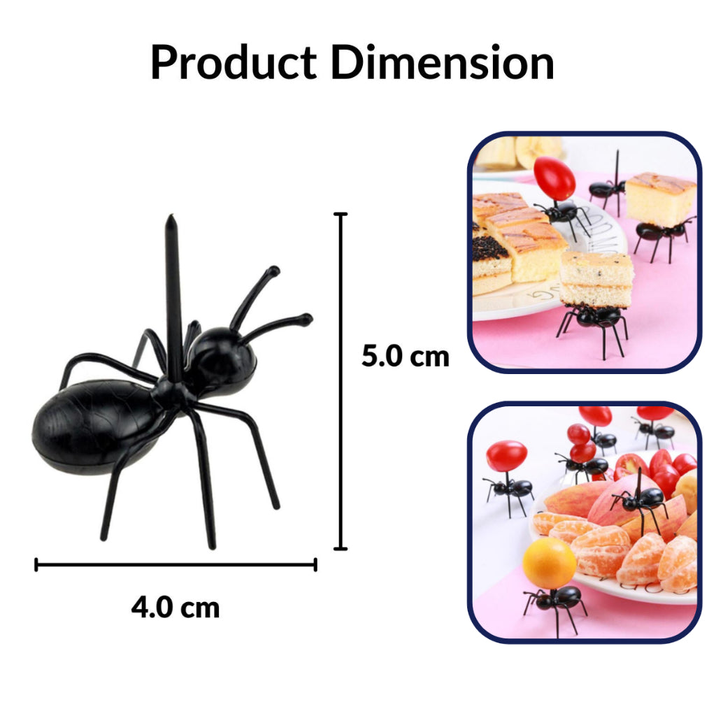 C&C 1pcs Ant Fruit Fork Children Snack Cake Dessert Food Fruit Pick Toothpick Lunches Decor Serving Fork
