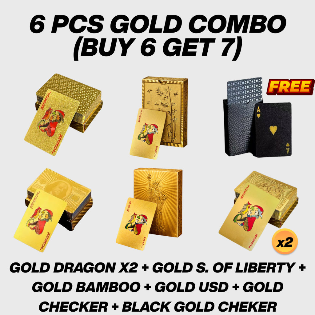 Premium Gold Waterproof Plastic Foil Luxury Poker Card Playing Cards Classic Magic Tricks Tool Deck kad poker
