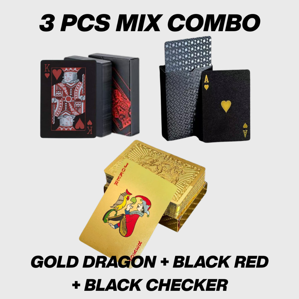 Premium Gold Waterproof Plastic Foil Luxury Poker Card Playing Cards Classic Magic Tricks Tool Deck kad poker