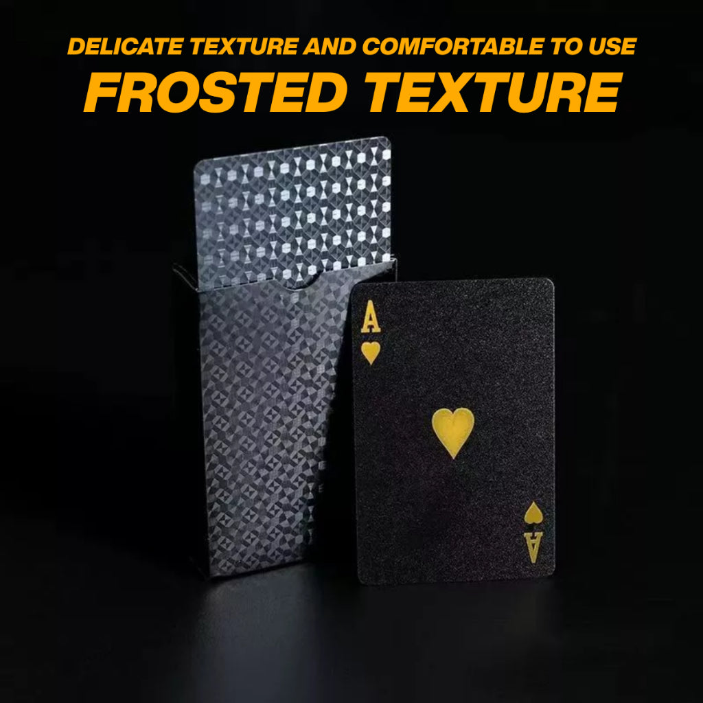 Premium Gold Waterproof Plastic Foil Luxury Poker Card Playing Cards Classic Magic Tricks Tool Deck kad poker