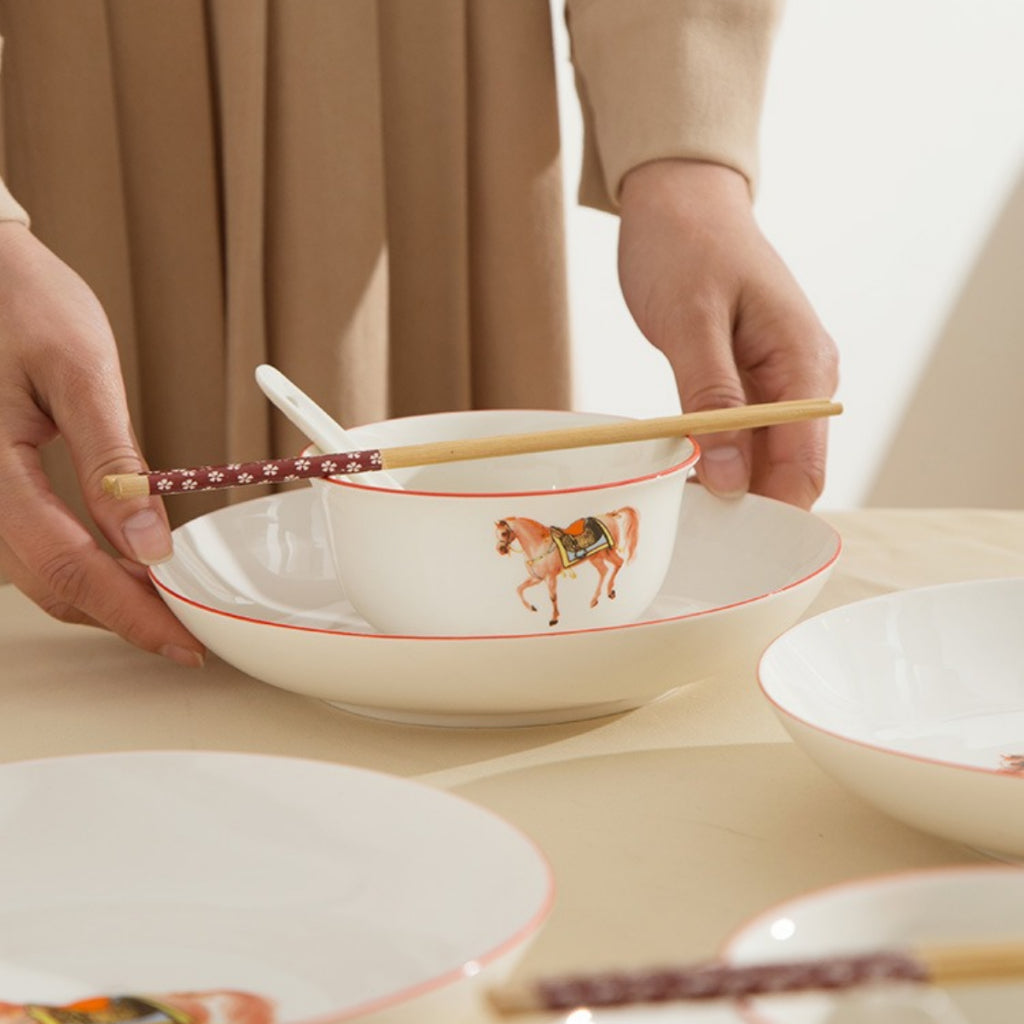 C&C 2026 Horse Mangkuk Viral Ceramic Bowl Gift Set Chinese New Year Lunar New Year Gift Set Rice bowl CNY GIFT SET
