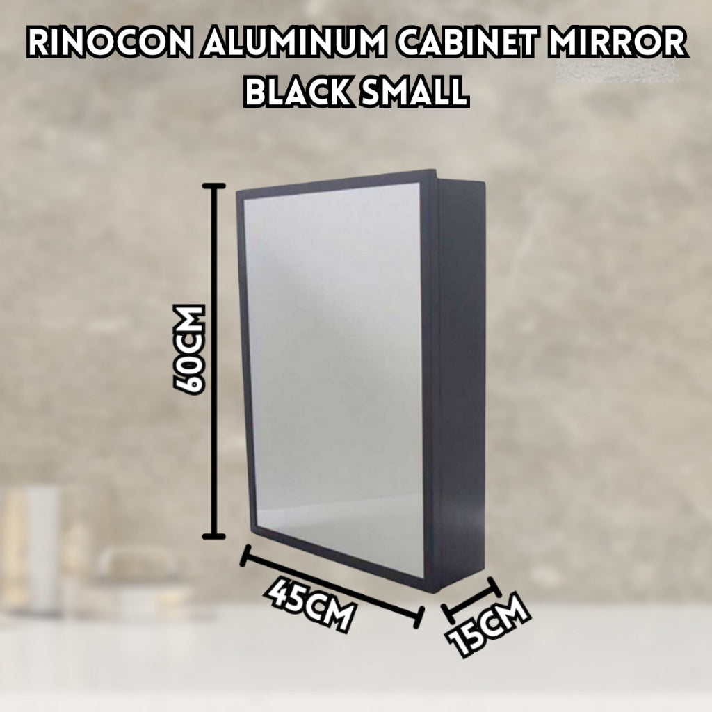 C&C RINOCON Aluminum Bathroom Cabinet Mirror Powder Coated Aluminum Cabinet Mirror Aluminium Kabinet Cermin Tandas