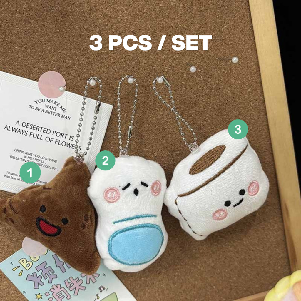 Plush Doll Soft Stuffed Plush Pendant Keychains for Children Gifts Toys Funny Toilet Series