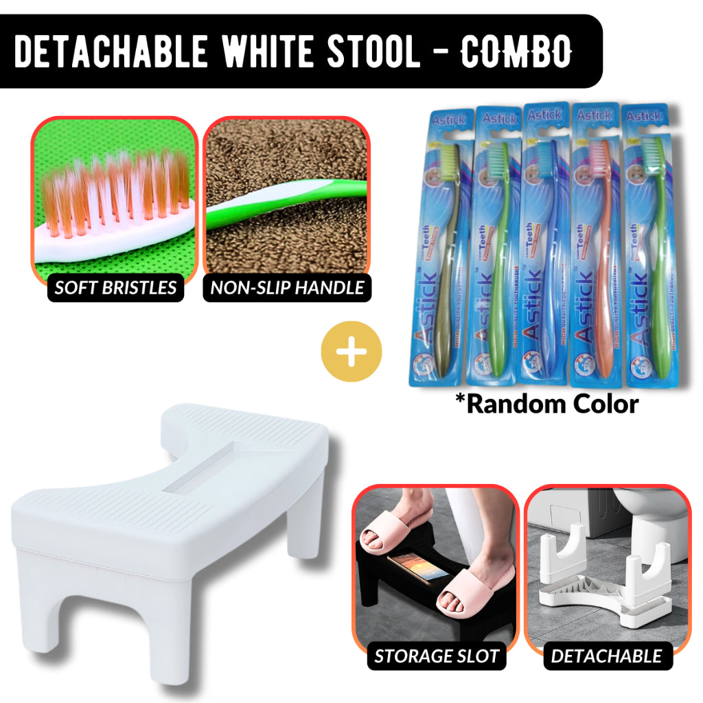 C&C Thick Adult Non-slip Foot Stool Squat Toilet Stool Squatty Potty Bathroom Toilet Stool Sit Seat Kerusi tandas