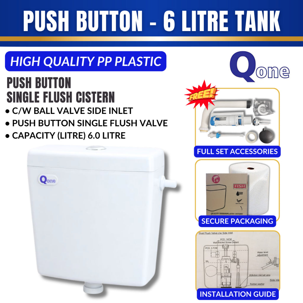 C&C Full Set P-Trap S-Trap Toilet Bowl with Water Tank and Toilet Seat Cover Set lengkap Jamban Tandas Washdown Cyclone