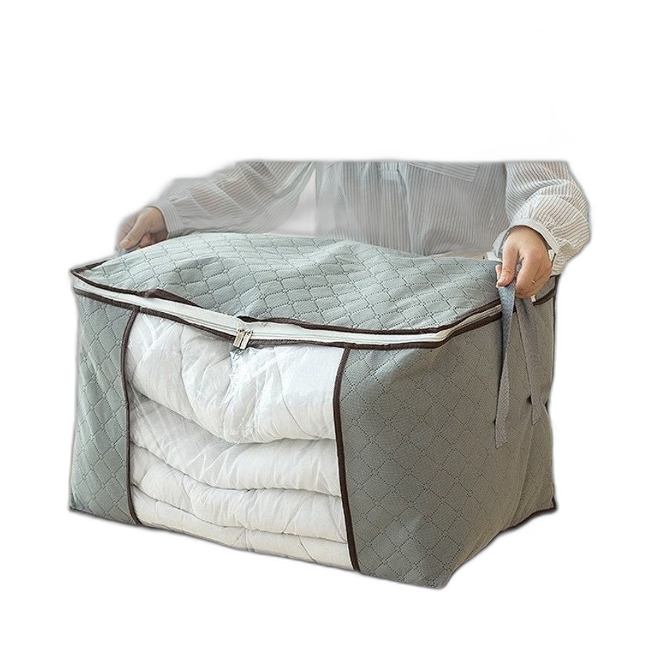 Non-Woven Large Clothes Storage Bag with Handle Waterproof Travel Bag Curtains Bag 60*35*40 Cm