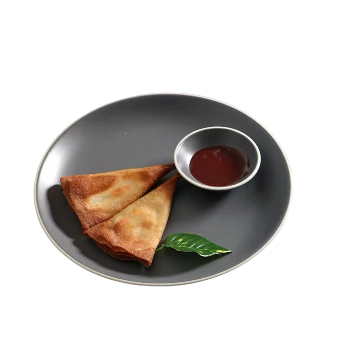 Nordic Ins Style Ceramic Plate Grey Restaurant Tablewares Creative Pasta plate, fruit salad plate, western food plates