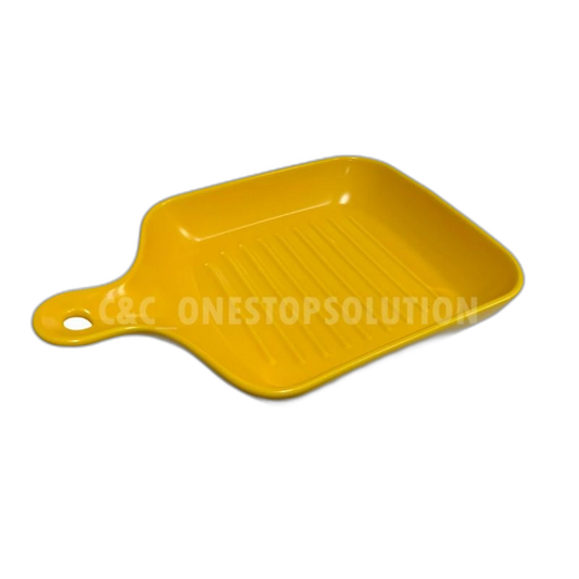 Nordic Style Ceramic Baking Plate With Handle  Square Cheese Baked Rice Pan Handle Cookware Bakeware Plates