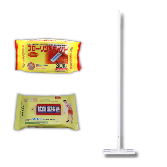 Penyapu Mop Flat Tisu Pakai Buang Wiper Wet Dry Tissue Wipes Kertas Floor Cleaning Lantai Magik Lap Habuk SuperValue Set