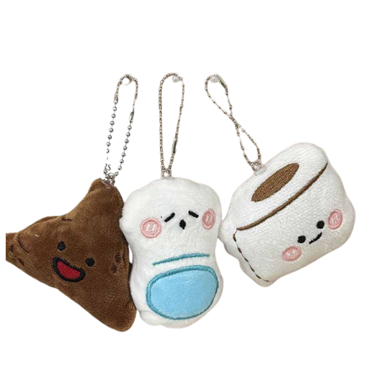 Plush Doll Soft Stuffed Plush Pendant Keychains for Children Gifts Toys Funny Toilet Series