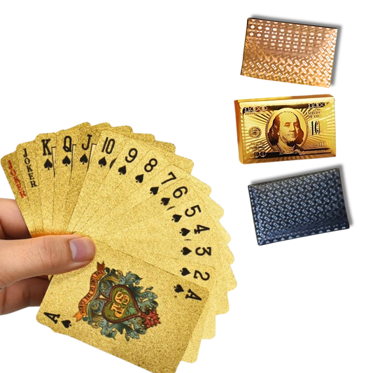 Premium Gold Waterproof Plastic Foil Luxury Poker Card Playing Cards Classic Magic Tricks Tool Deck kad poker