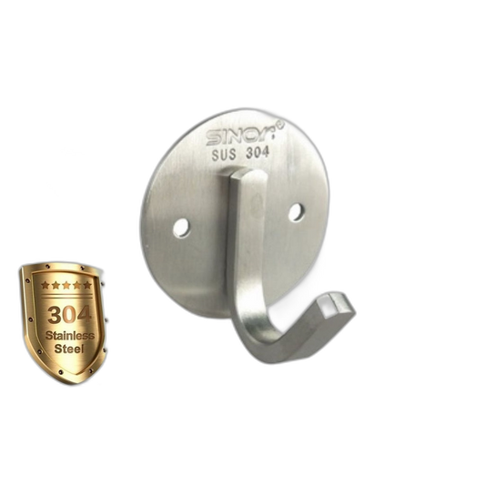 PREMIUM Sinor 304 Stainless Steel Wall-Mount Clothes Hanger Chrome finish 1 Hook BF-9016-1