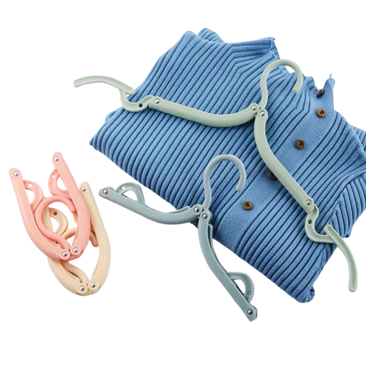 Random Colour Foldable Travel Cloth Hanger Clothes Drying Rack with Anti-Slip Design