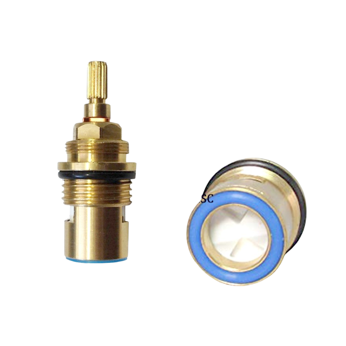 1/2 Inches Brass Valve Shower Flow On/Off Ceramic Cartridge For Triton Shower Compatible W/ Threaded Collar A04