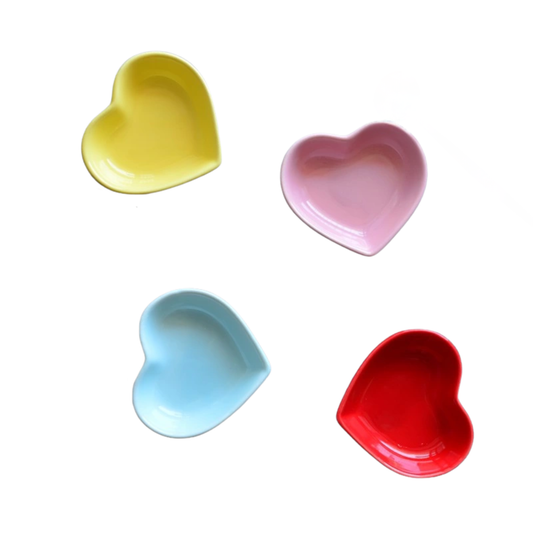 1pc Love Shape Dish Saucer Seasoning Dipping Kitchen Heart / Love Shape Ceramic Bowl Tealight Sauce Dish
