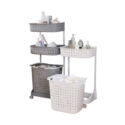 Tiers Large Laundry Basket Organizer With Wheels 2 Tiers Laundry Baskets Bathroom