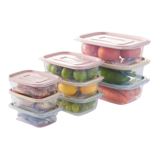 3pcs/set Eco-Friendly Food Storage box lunch box Container Microwave-safe Freezer-safe Plastic Tumperware