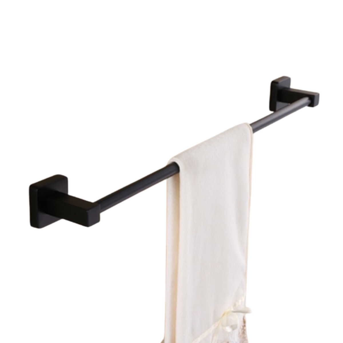 60CM Black Stainless Steel Single Towel Bar Bathroom Racks SUS304 Towel rails
