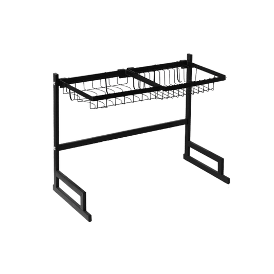 65cm Stainless Steel Over The Sink Kitchen Rack Drying Shelf Dish Rack Cutlery Organizer Holder With Hook
