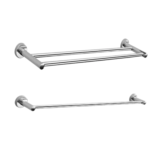 75cm Stainless Steel Single/Double Towel Bar With Stainless Steel Fixing Screws Towel Rail Bathroom