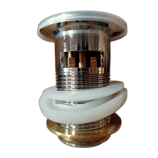 80mm Brass Push Up Button Bathroom Basin Pop Up Waste Overflow
