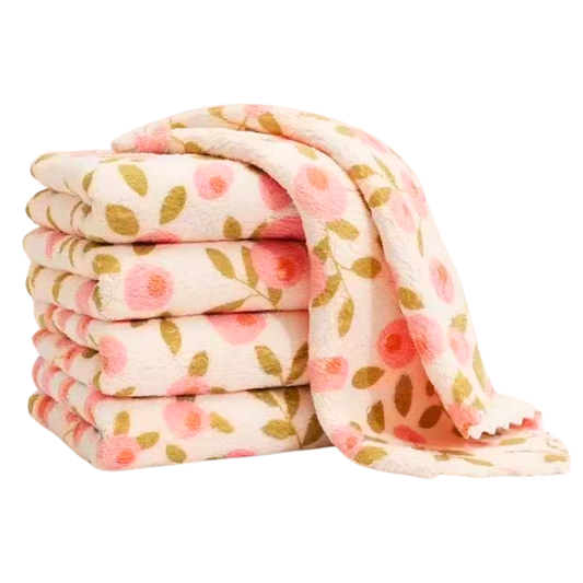Coral Fleece Hanging Kitchen Hand Towel with Hemming Cleaning Cloth Dish Towel Wipe Cloth 1 pc Random