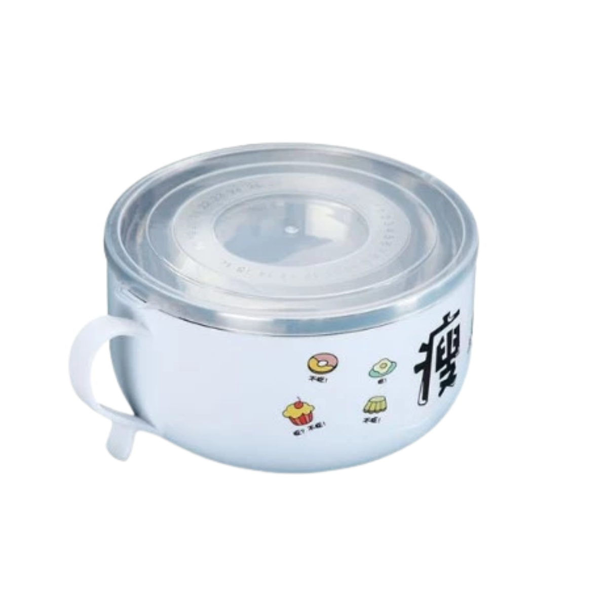 Cup Shape Stainless Steel Instant Noodles Insulated Lunch Box with cover and spoon
