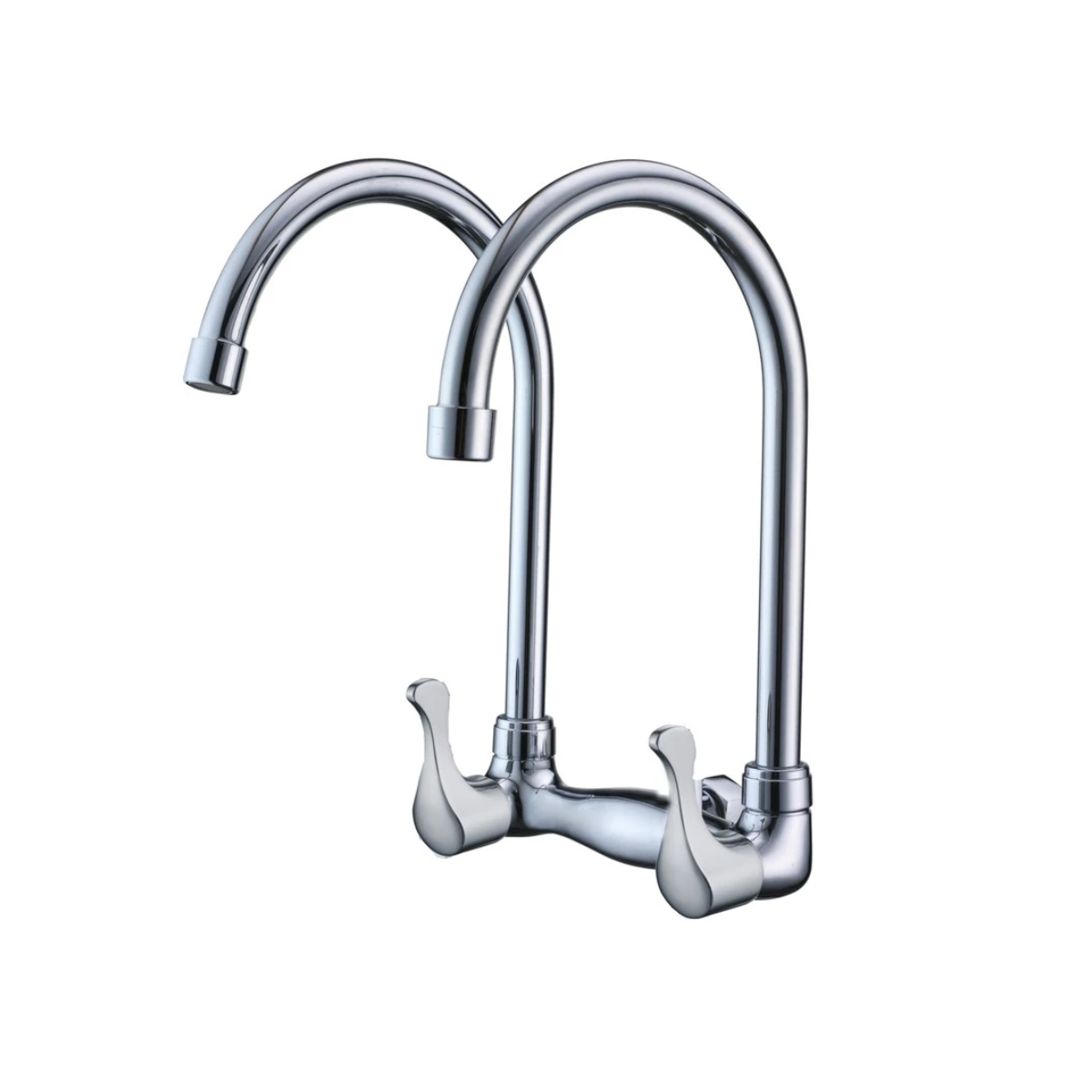 FANSKI Full brass Twin Kitchen Wall Sink Tap BM245 *FREE PTFE tape*