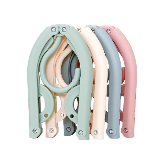 Foldable Collapsible Travel Cloth Hanger 10 in 1 set Clothes Drying Rack with Anti-Slip Design