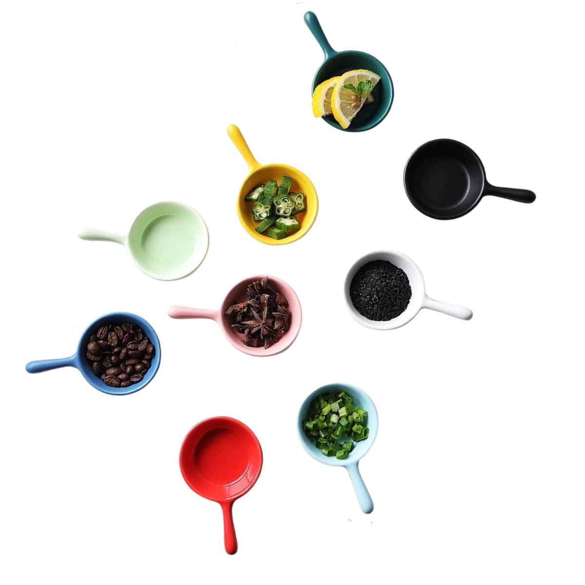 Gloss Finish Ceramic Sauce Plate Mini Dipping Pan Design With Handle Bowl Sauce Seasoning Kitchen Plate
