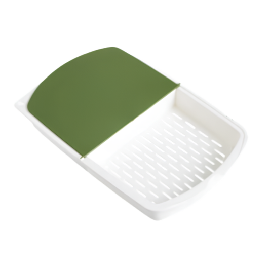 Green Multi-functional Chopping Board Drain Storage Basket Cutting Board With Strainer 3-in-1 Household
