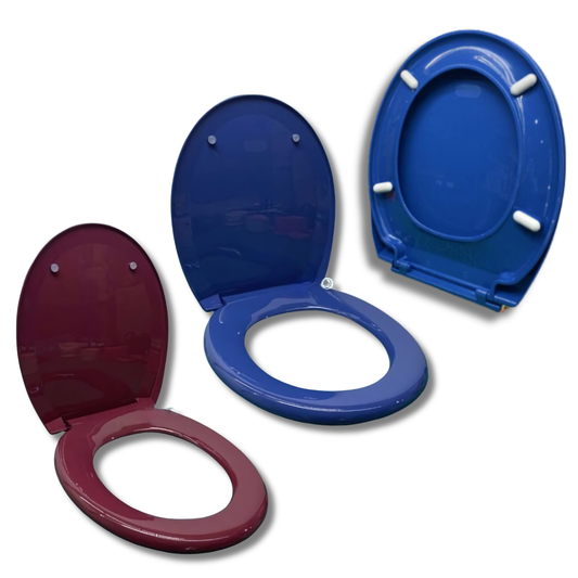 Heavy-Duty Colour Plastic Toilet Seat Cover With Adjustable Hinge