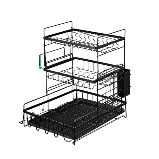 LARGE 3 Tier Stainless Steel Dish Rack Drainers Kitchen Rack 3 Lapis Mengering Pinggan MangkukSudu Garpu